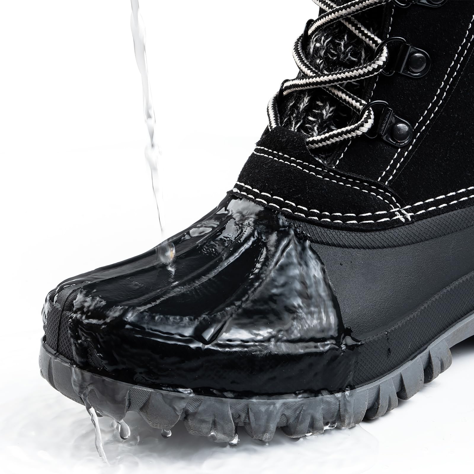 FREE SOLDIER Wasserdichte Winter-Schneestiefel für Frauen Outdoor-Mode Entenstiefel Komfortabel Isoliert