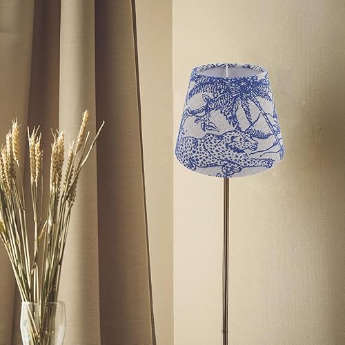 Miniatura 6 de Uonlytech Pantalla de tela bordada, cubierta de lámpara de pie, pantalla de repuesto para lámpara pequeña, pantallas de lámpara para lámparas de