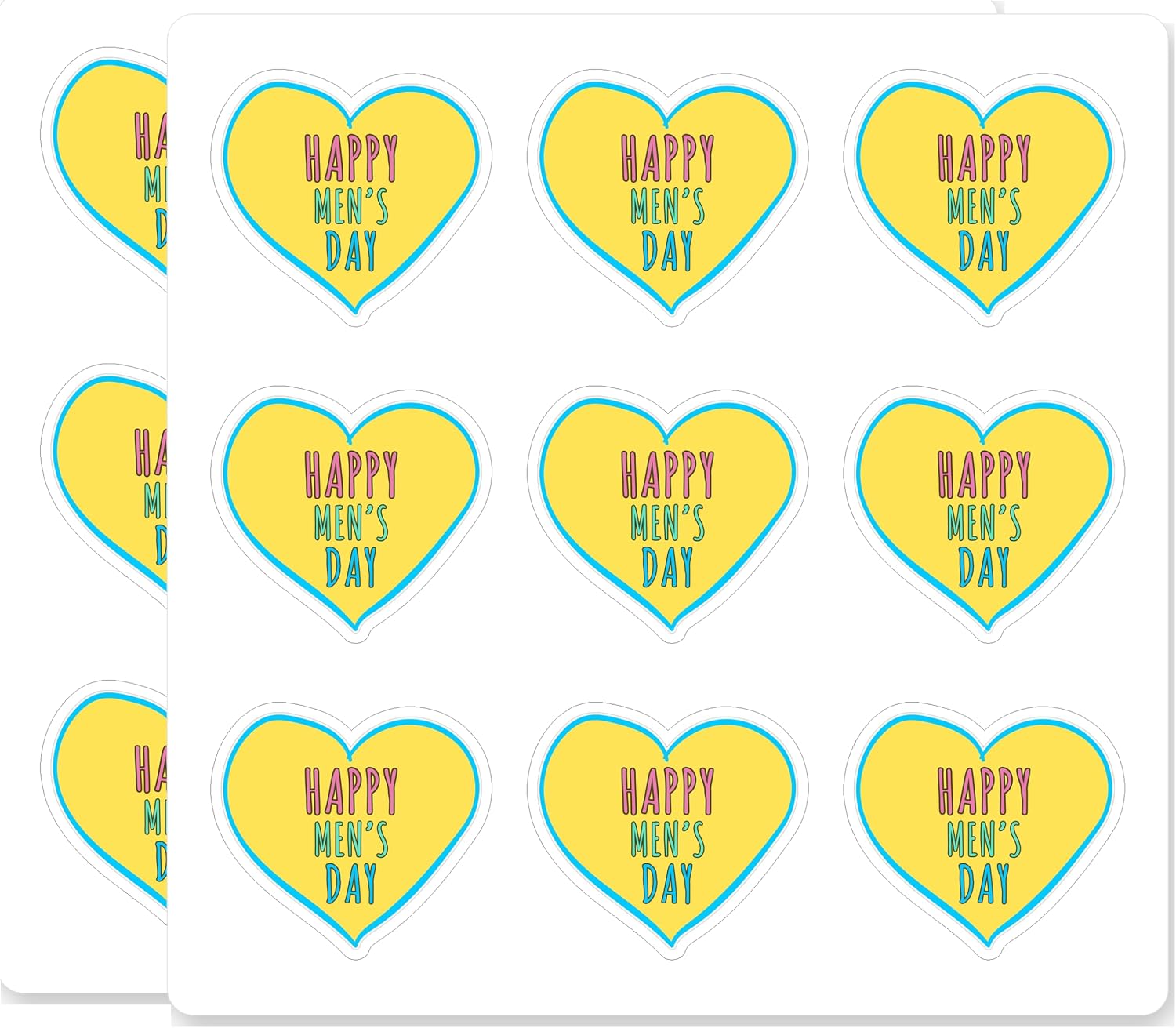 International Men's Day Scrapbook Stickers 18 Pack 2 Inch Waterproof Vinyl