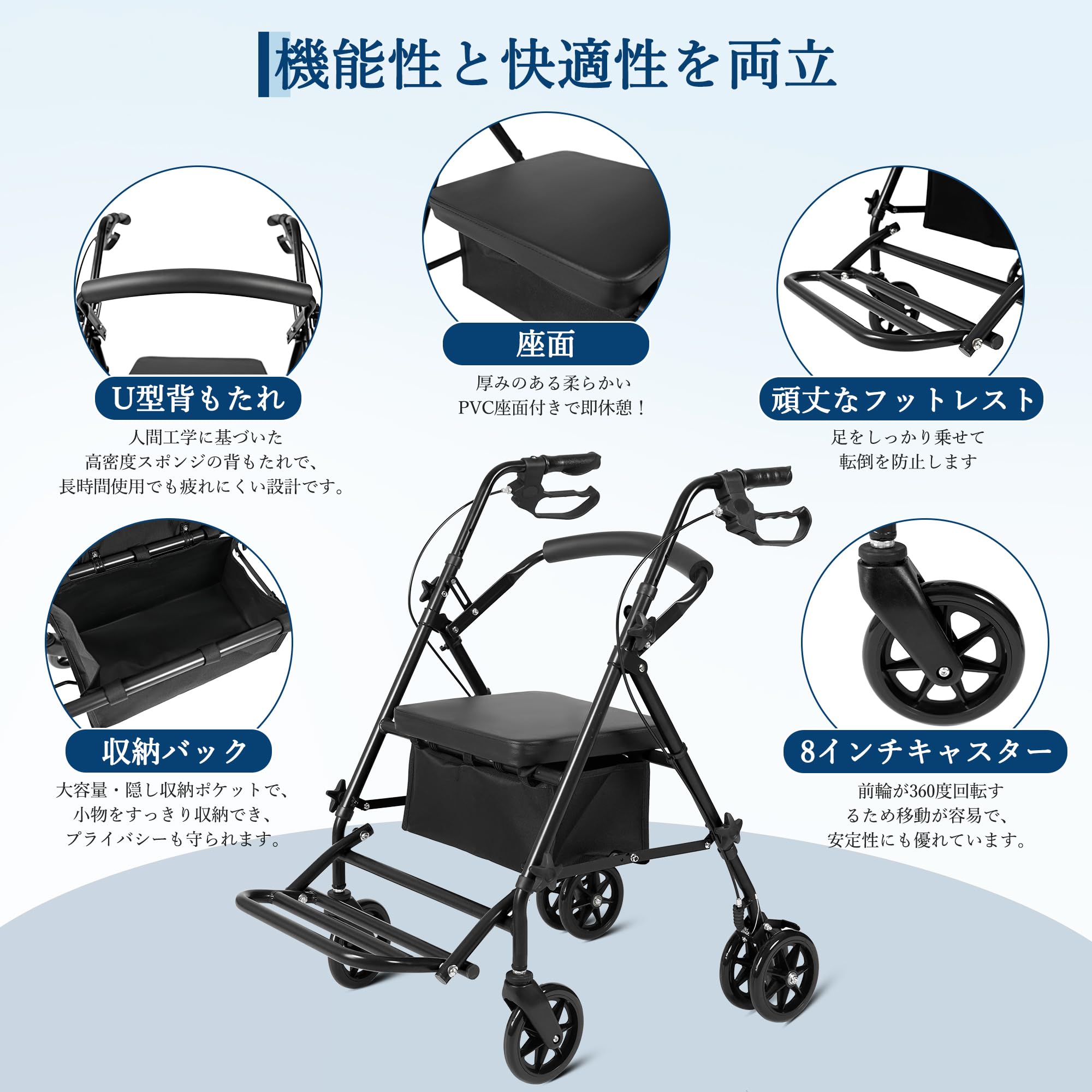 Amazon | ガービー(Garvee) 歩行器 耐荷重136kg 4段階高さ調節能