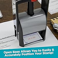 Vista 5 de MaxMark Sello de fecha autoentintado resistente con frase aprobada - Tinta negra