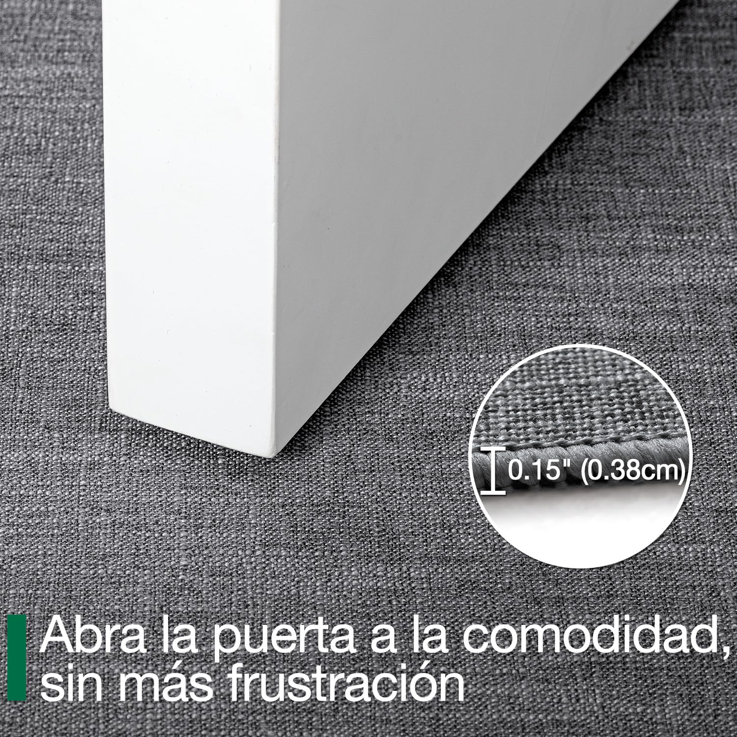 LUMI Felpudo Ultrafino para Entrada, Bajo Perfil con Respaldo de Goma Antideslizante, Fácil de Limpiar, para Casa Interior, Patio, Gris Oscuro, 120x180 cm