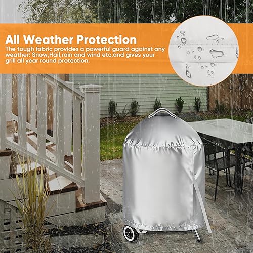 Miniatura 77 de iCOVER - Funda para parrilla de 60 pulgadas para parrilla al aire libre, anti-UV y resistente a la decoloración, fundas impermeables para parrilla