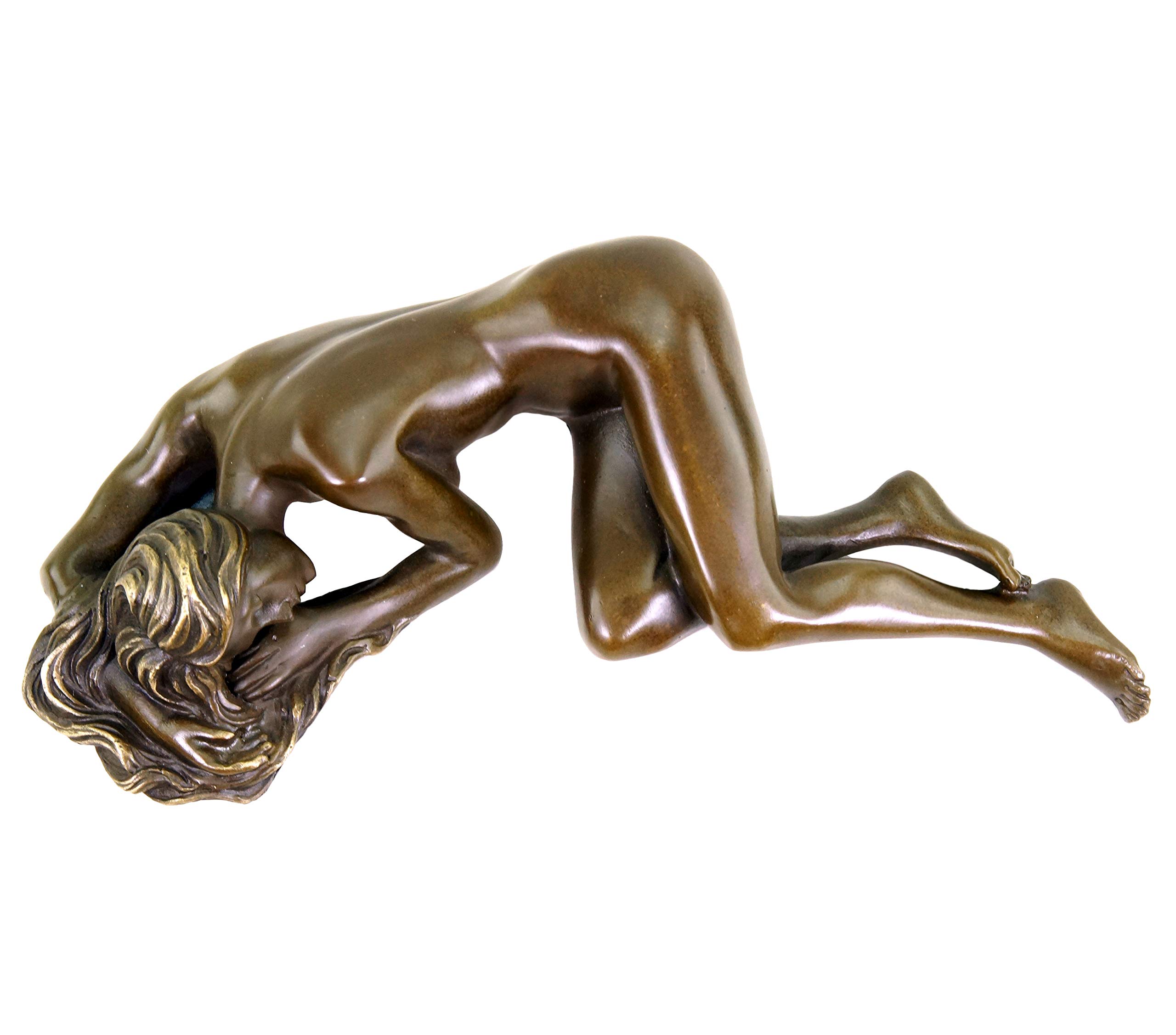 Schlafender Akt - Erotische Frauenfigur - signiert J. Patoue - Bronzeskulptur - Sexy Deko Frauenstatue - Erotik Akt - Moderne Kunststatue online kaufen - Wohndeko für Innen