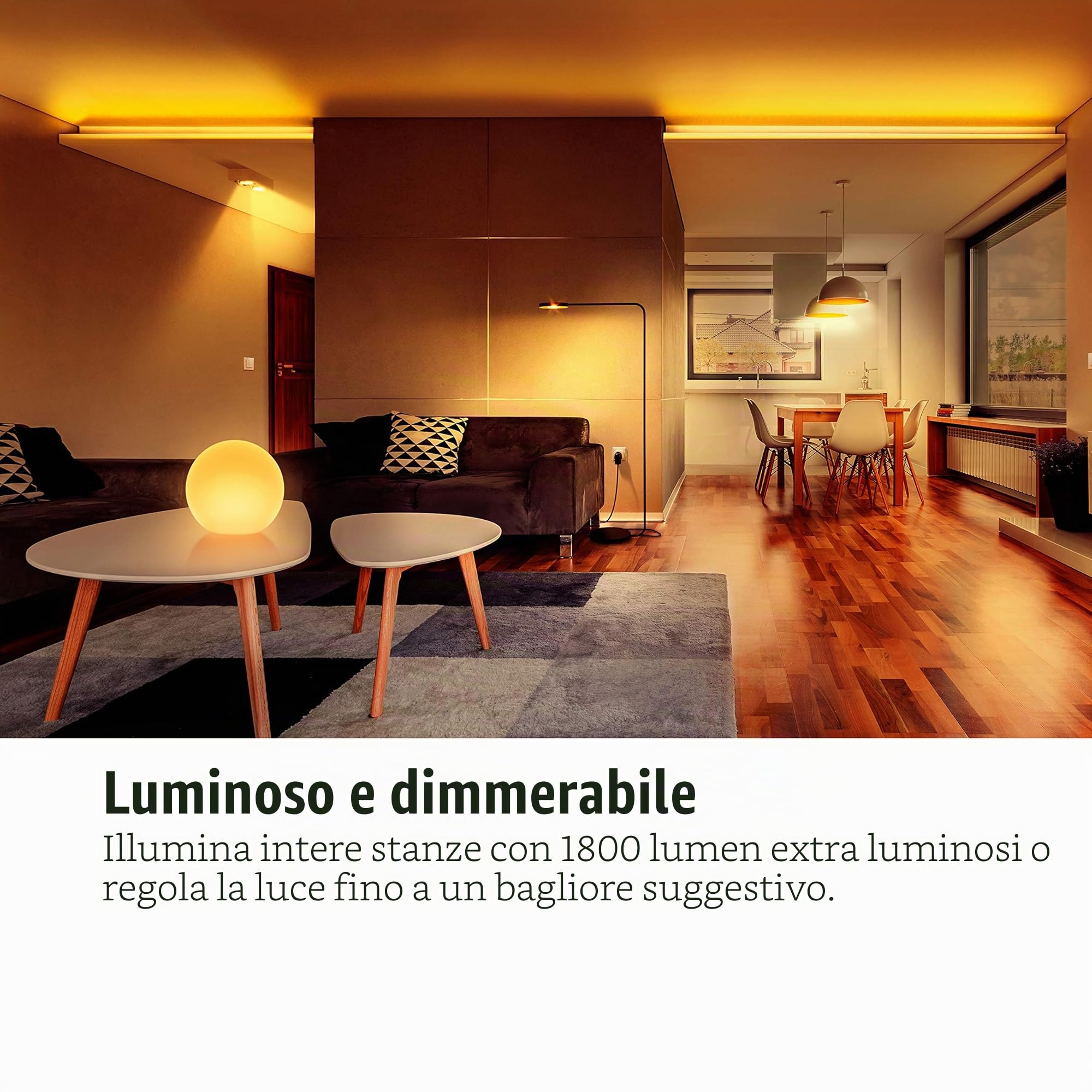 EVE Light Strip - Striscia LED intelligente con tecnologia Apple HomeKit, bianco e colori a spettro completo, 1800 lumen, non richiede hub, Illuminazione adattiva