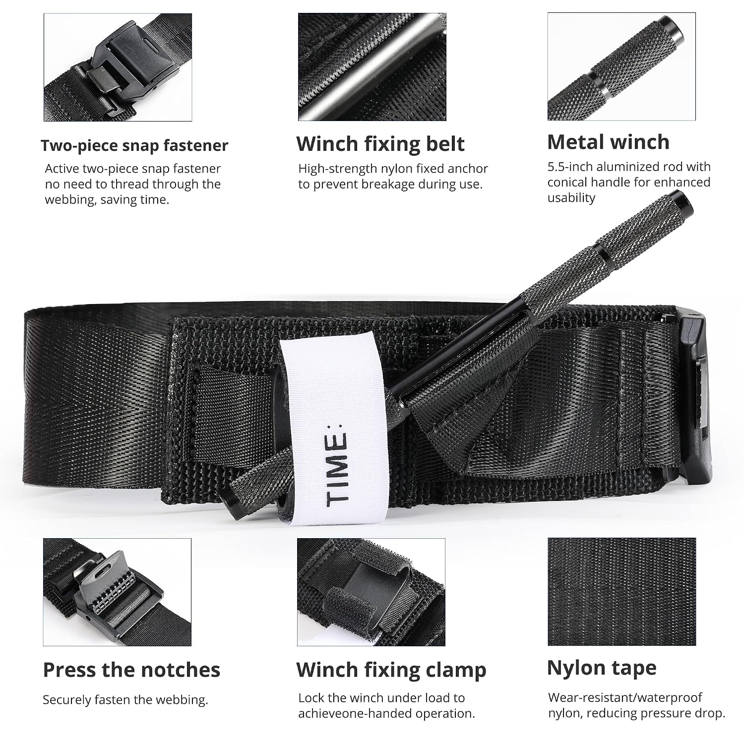 Tourniquet, Metal Locking Rod, one-Handed Operation, Suitable for Outdoor Survival and Everyday toolkits(1Pack)