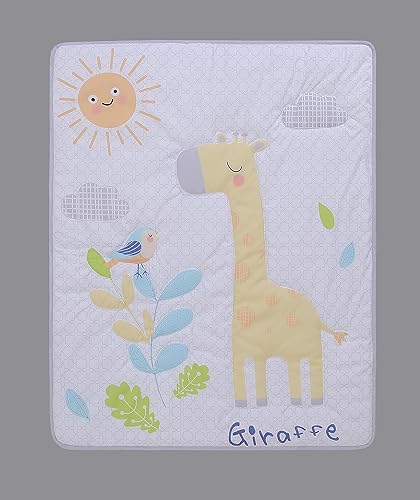 Miniatura 2 de OptimaBaby Juego de ropa de cama para cuna de bebé de 6 piezas, colcha para cuna, falda, sábana bajera, cenefa de ventana, almohada decorativa,