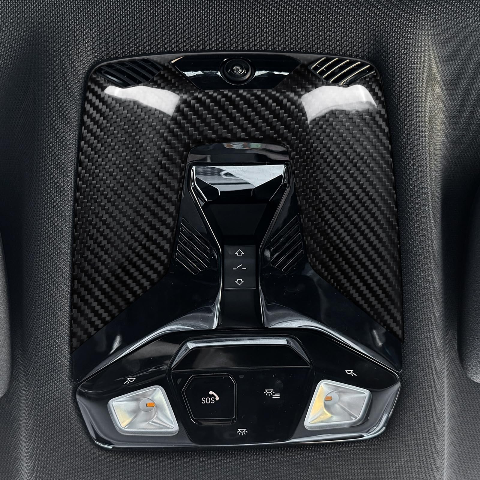 KUNGKIC Para 2025 2024 Mini Cooper F65 F66 U25 Accesorios Fibra de carbono duro Coche Delantero Luz de lectura Marco Interior Piezas de automóvil Regalo