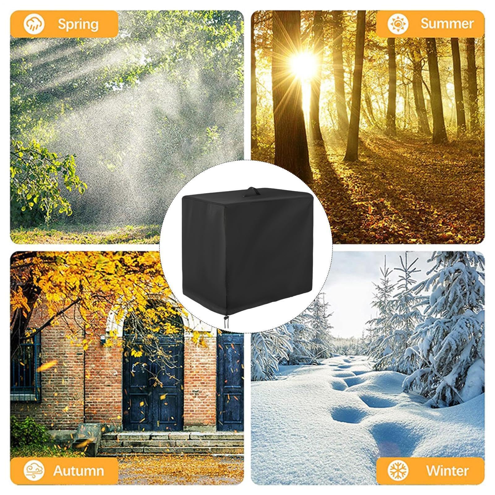 para Bomba Piscina Exterior | Impermeable Cilindro Filtro - Cubierta Filtro Piscina con Cordón Y Cremallera - Protección contra Viento Lluvia Residuos Sol y Evaporación de Agua en