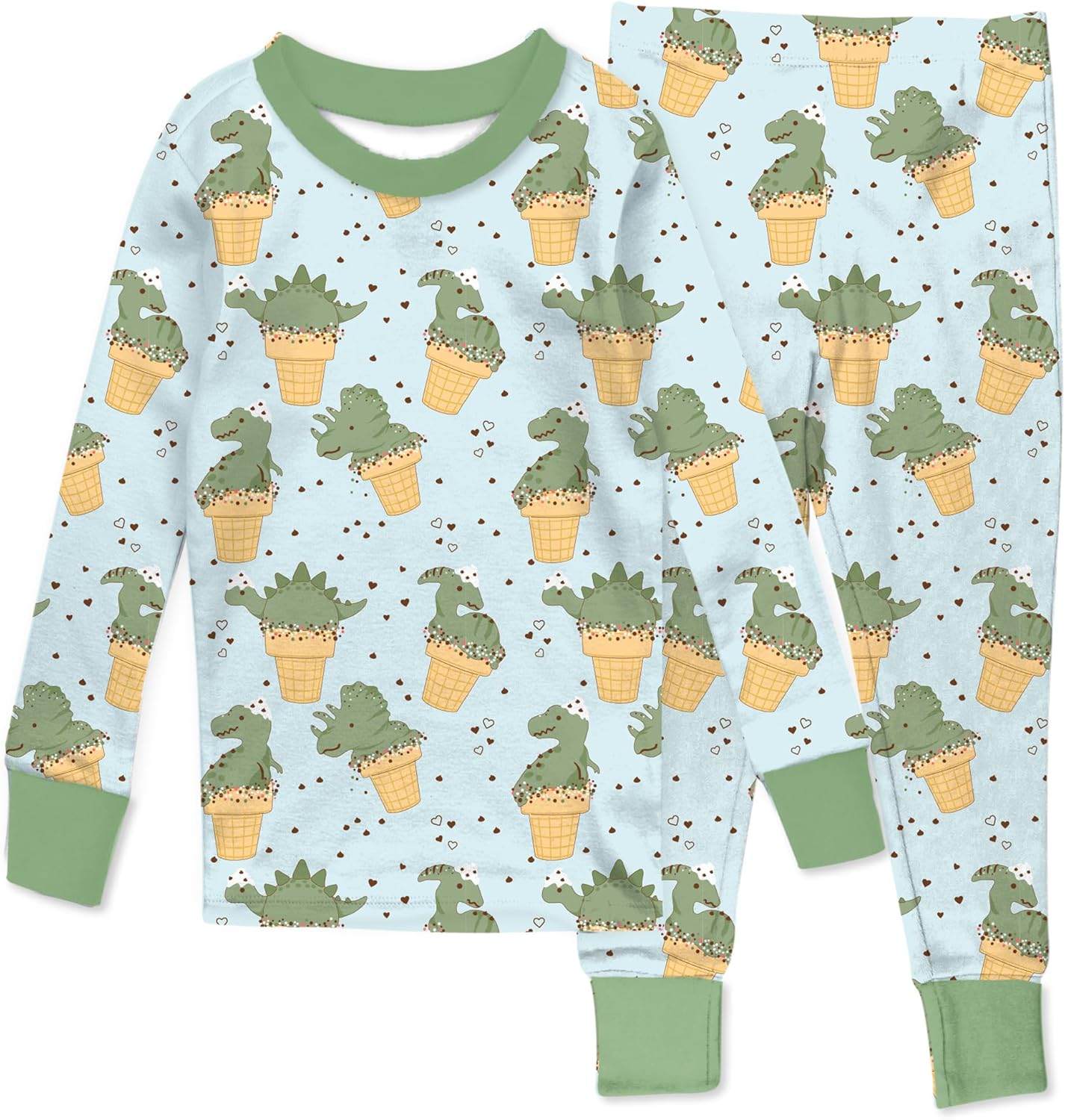 パジャマセットZen Snug-fit 2-piece Pajamas 100% Organic Cotton Long Sleev