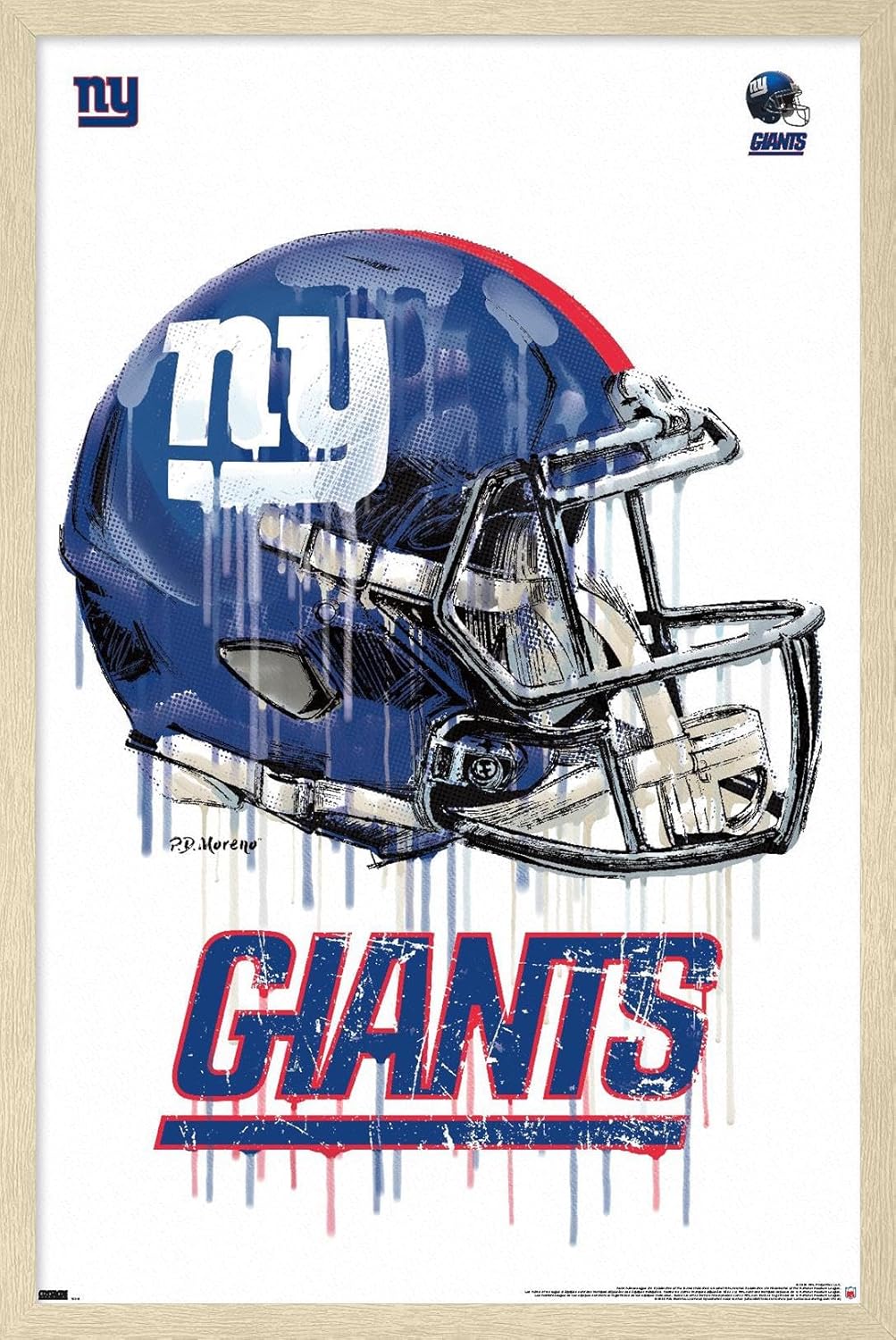 Trends International NFL New York Giants - Drip Helmet 20 Wall Poster, 22.375" x 34", Premium Unframed Version
