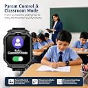 PunnkFunnk Kids Smart Watch with Dual Camara, 360° Rotating Design, HD Display, Video Calling, Chat, Rechargeable Battery & Adjustable Strap, Transparent Body for Boys & Girls - (Black) gallery image