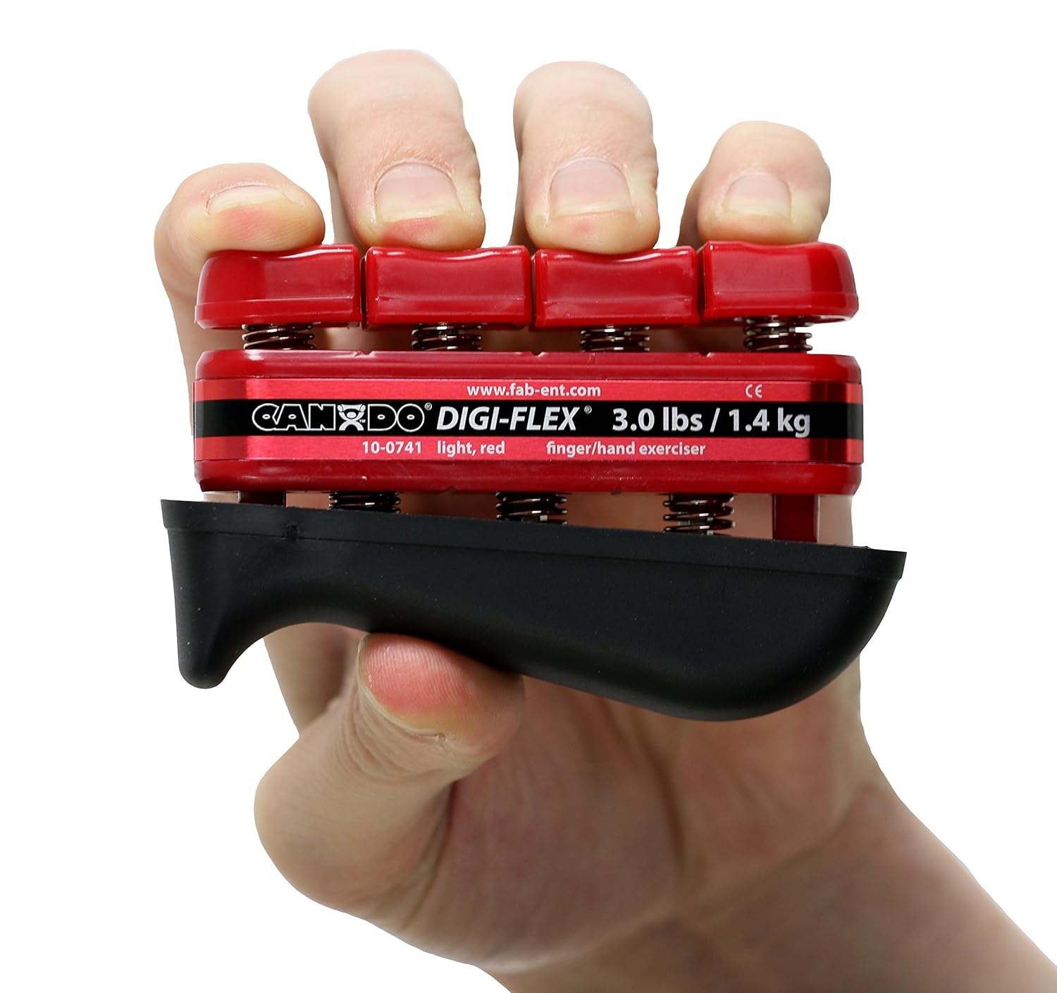 CanDo 10-0741 Digi-Flex Hand Exerciser, Finger 3.0 lb/Hand 10.0 lb, Red-Light : Health & Household