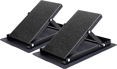 Juego de cuña para sentadillas ajustable en altura  Tabla inclinada antideslizante para sentadillas elevadas en el talón, estiramiento de