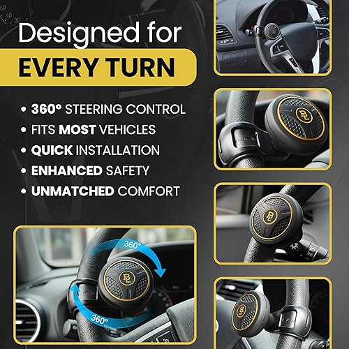 Miniatura 34 de Perilla para volante de auto de silicio color negro BL Silicon Power Handle, accesorio para auto, vehículo rojo