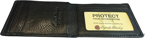 Osgoode Marley Cartera de cuero para hombre con clip de dinero plegable magnética RFID, Negro -, Cartera Rfid