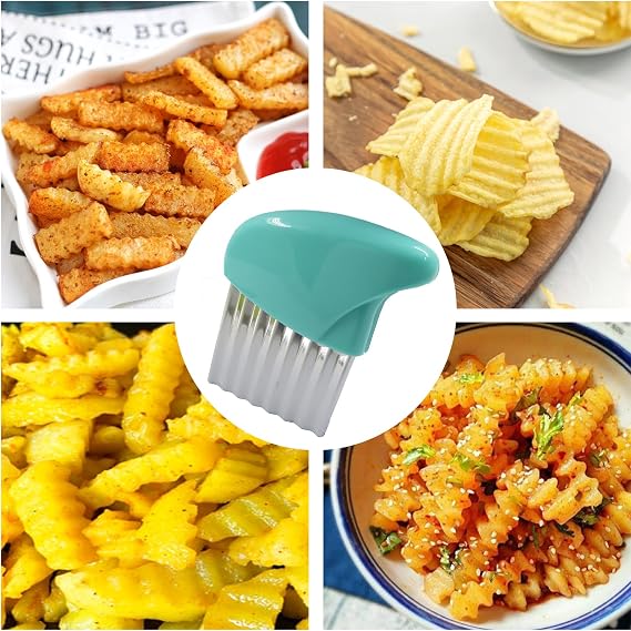 2 Pcs Wave Waffle Crinkle Cutter Set