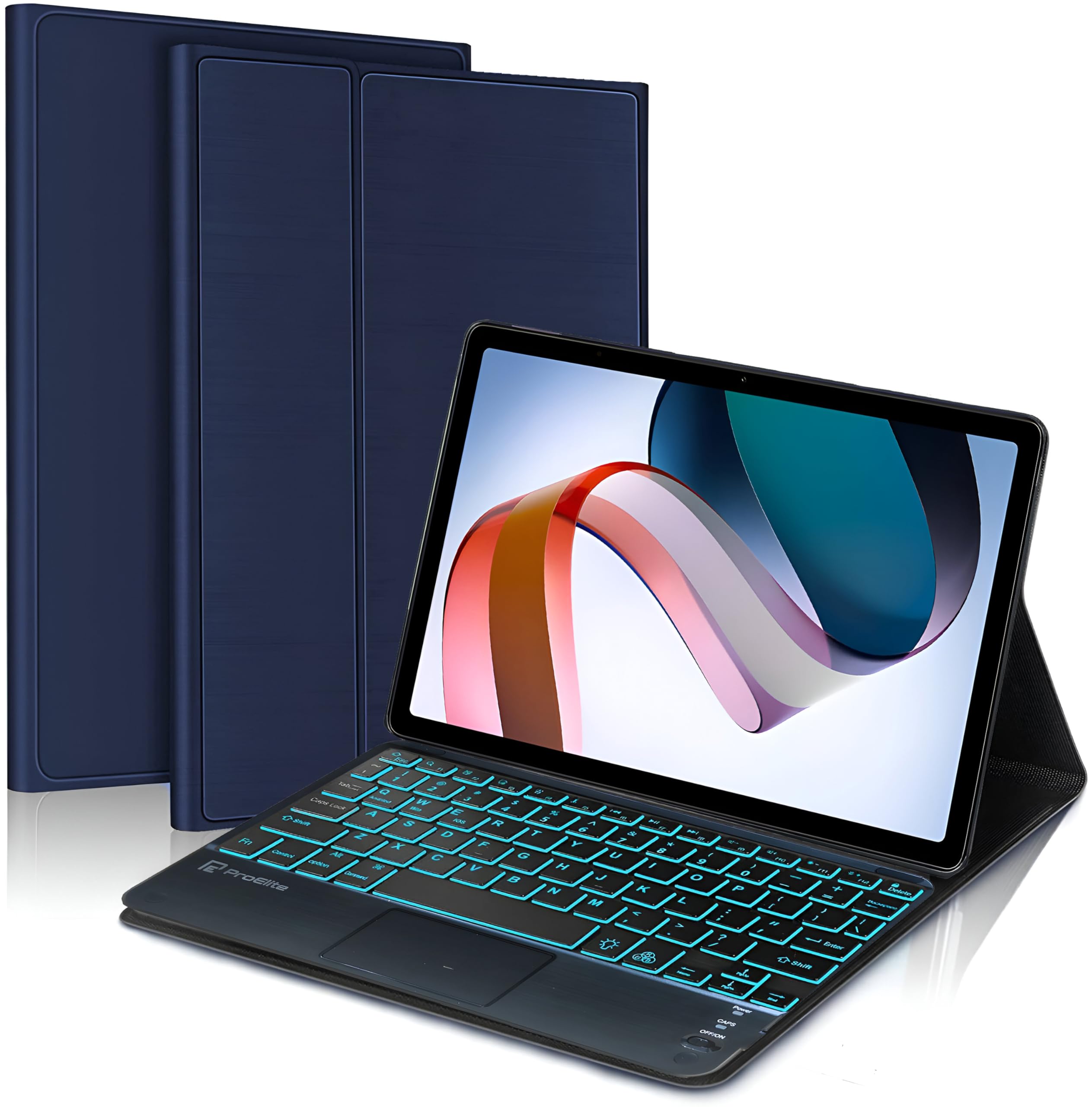 ProElite TouchPad Keyboard case for Redmi Pad 10.6 inch, Magnetic Detachable Wireless Bluetooth TouchPad Keyboard Built-in 7-Colors Backlit, Dark Blue (B0CWDF112T) Amazon Price History, Amazon Price Tracker