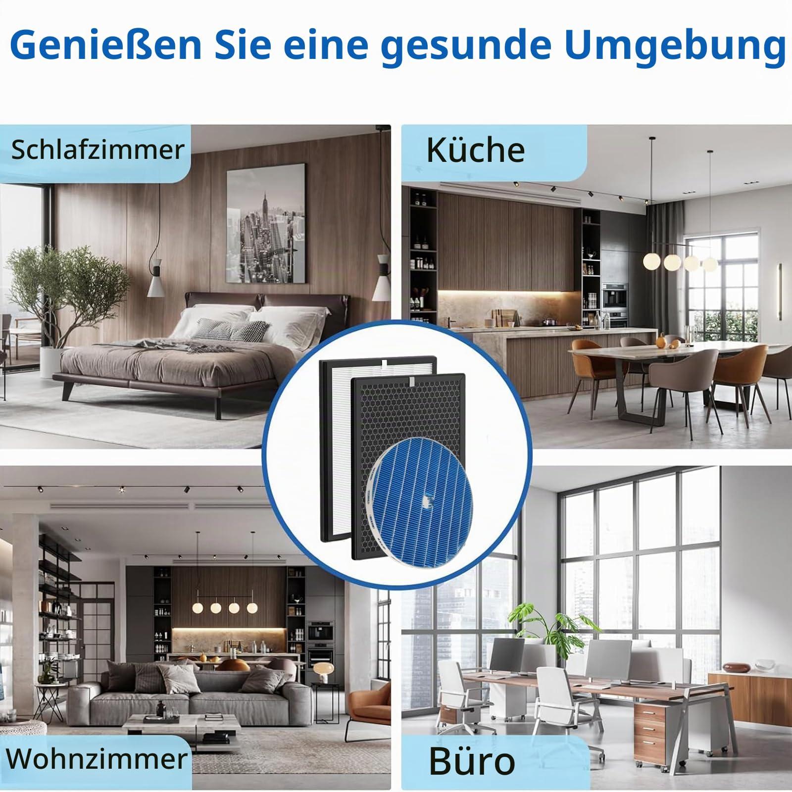 FY1413 FY1410 FY2425 Ersatzfilter für Philips 2000 2000i Series AC2729/10 2-in-1 Luftreiniger und Luftbefeuchter Ersatz HEPA Filter Befeuchtungselement FY1410/30 FY1413/30 FY2425/30