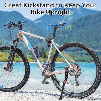 NUWAB Premium Bike Kickstand, Aluminium Alloy Adjustable Height Rear Side Bicycle Kick Stand, Suitable for Mountain Bike and Road Bike of 24Inch-28 Inch, Come With Allen Wrench 2PCS