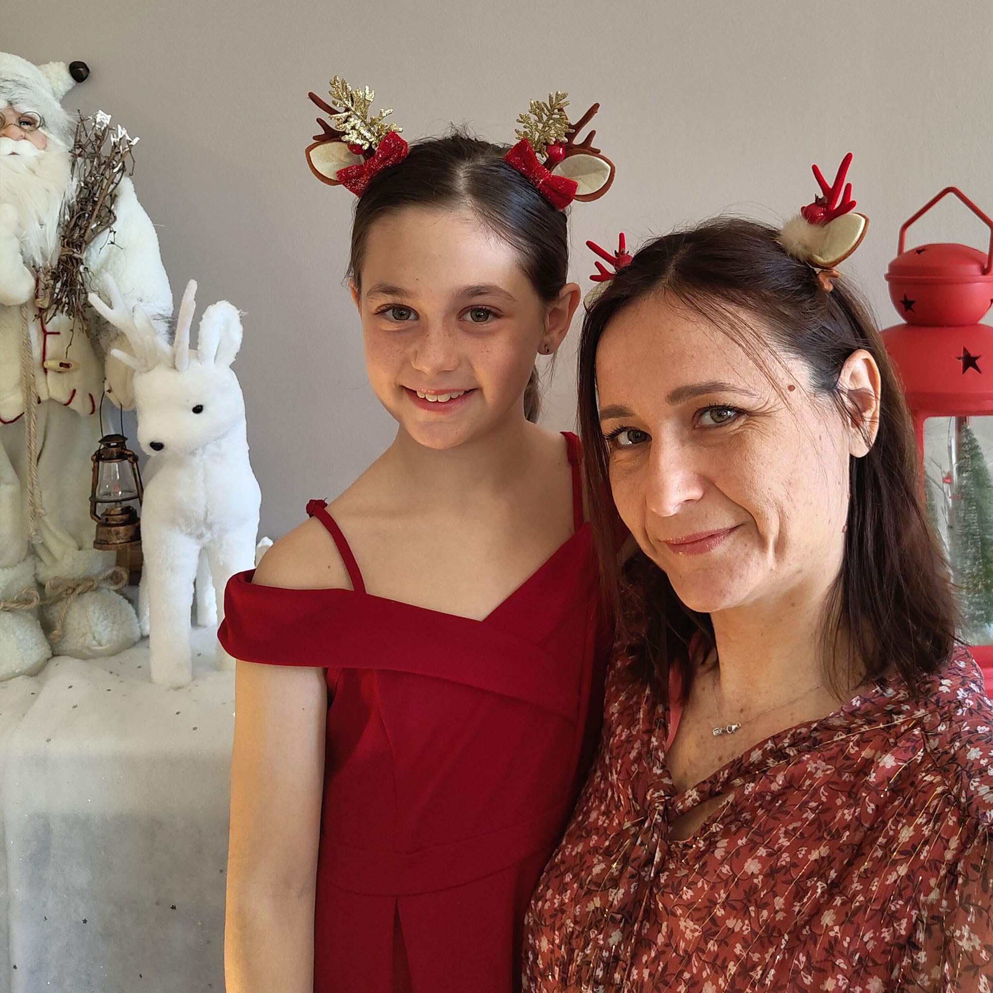 Confezione da 8 fermagli natalizi ideali per feste di fine anno, per bambini e adulti