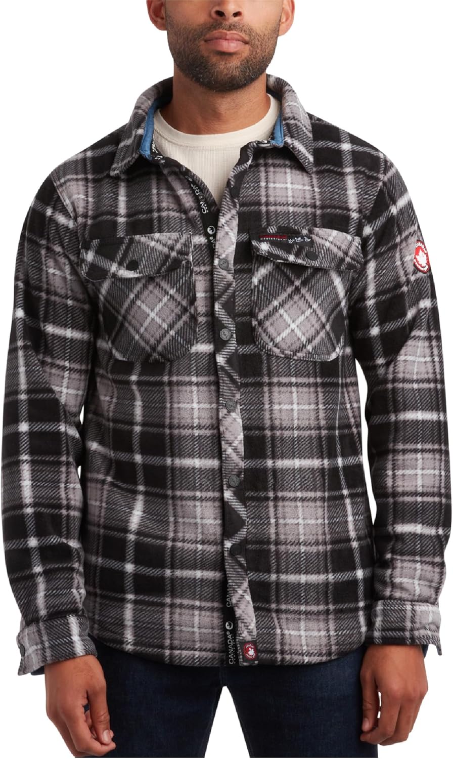 CANADA WEATHER GEAR Mens Plaid Shirt Polar Fleece Kenya Ubuy