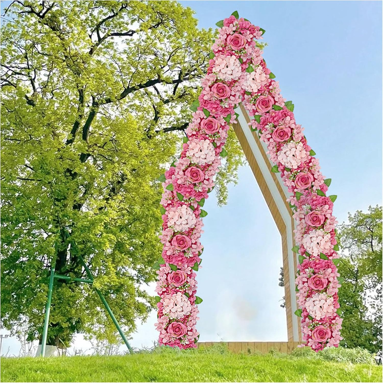 Flowers Panels For Table Centrepieces Decorative,9 Pieces Rectangular Floral Centerpiece,Ornament Flower Row Flower Wall Decorations,for Reception,Dining Table,Living Room,Dining Party(Color:G)