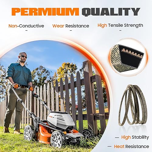 Miniatura 4 de Correa de aramida para Cub Cadet 754-04207 954-04207 754-0640; MTD 954-04207 754-0349 954-0349; AYP 106085X; Husqvarna 532106085; John De. ere M840