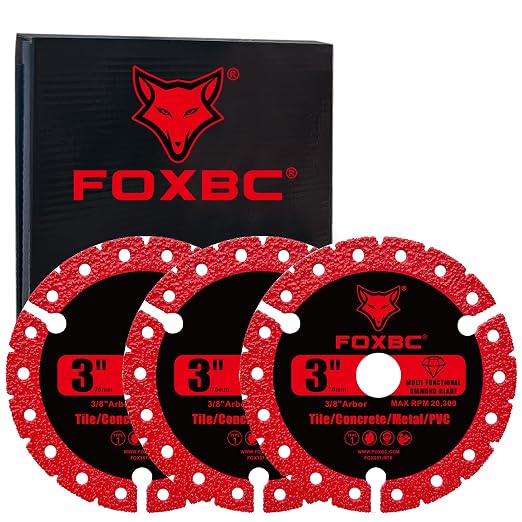 FOXBC 3 inch Diamond Multi-Purpose Saw Blades Metal Cutting Wheel