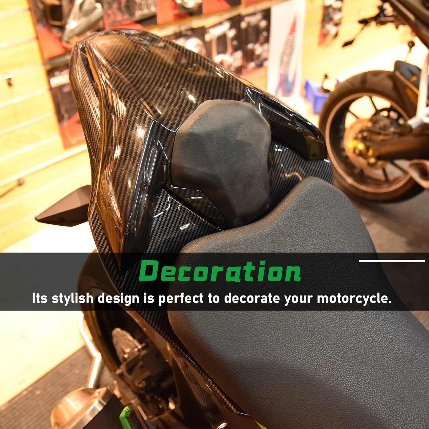 Motorbike Rear Seat Cowl Cover Passenger Pillion,Seat Cowl Fairing Tail Back Cover for Ka-wa-sa-ki Z900 /ABS Z 900 Z-900 Accessories 2017 2018 2019 2020 2021 2022 2023 2024 (Matte Black)