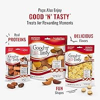 Vista 11 de Good 'n' Fun Masticables de triple sabor para perros grandes, dale a tu perro masticables de larga duración hechos con piel de res, pollo y sabor