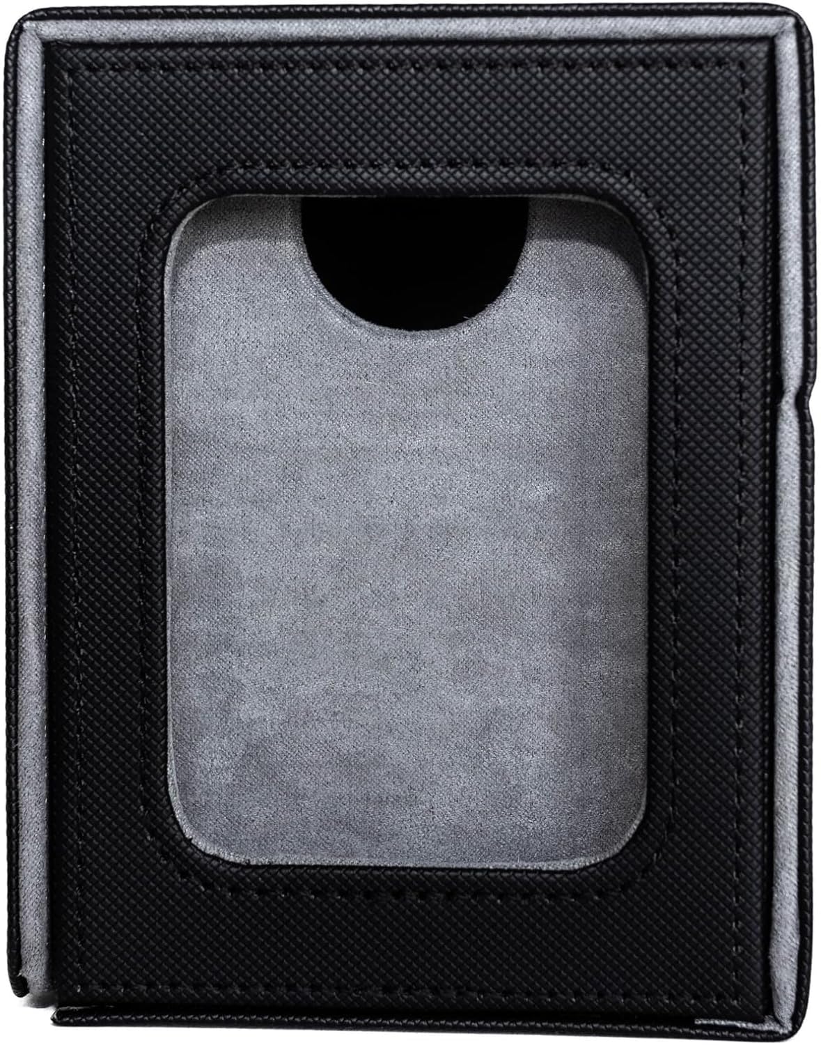 Premium MTG Commander Deck Box With Display Window, Dice Tray, Holds 100+ Double Sleeved Cards, Magnetic 35pt Protective Card Display (Gray)