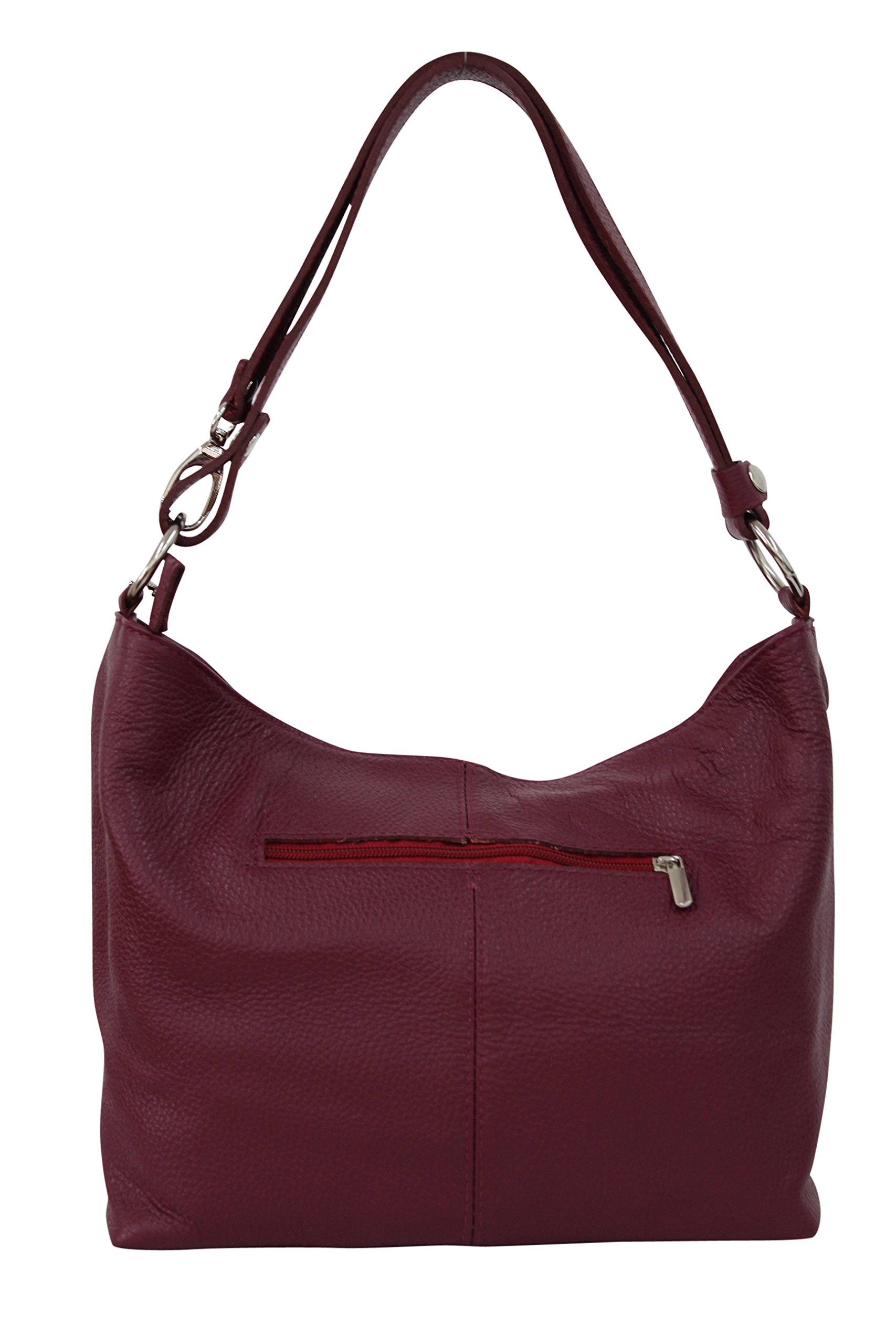 AMBRA Moda Damen Leder Handtasche Schultertasche Umhängetasche Hobo bag GL005