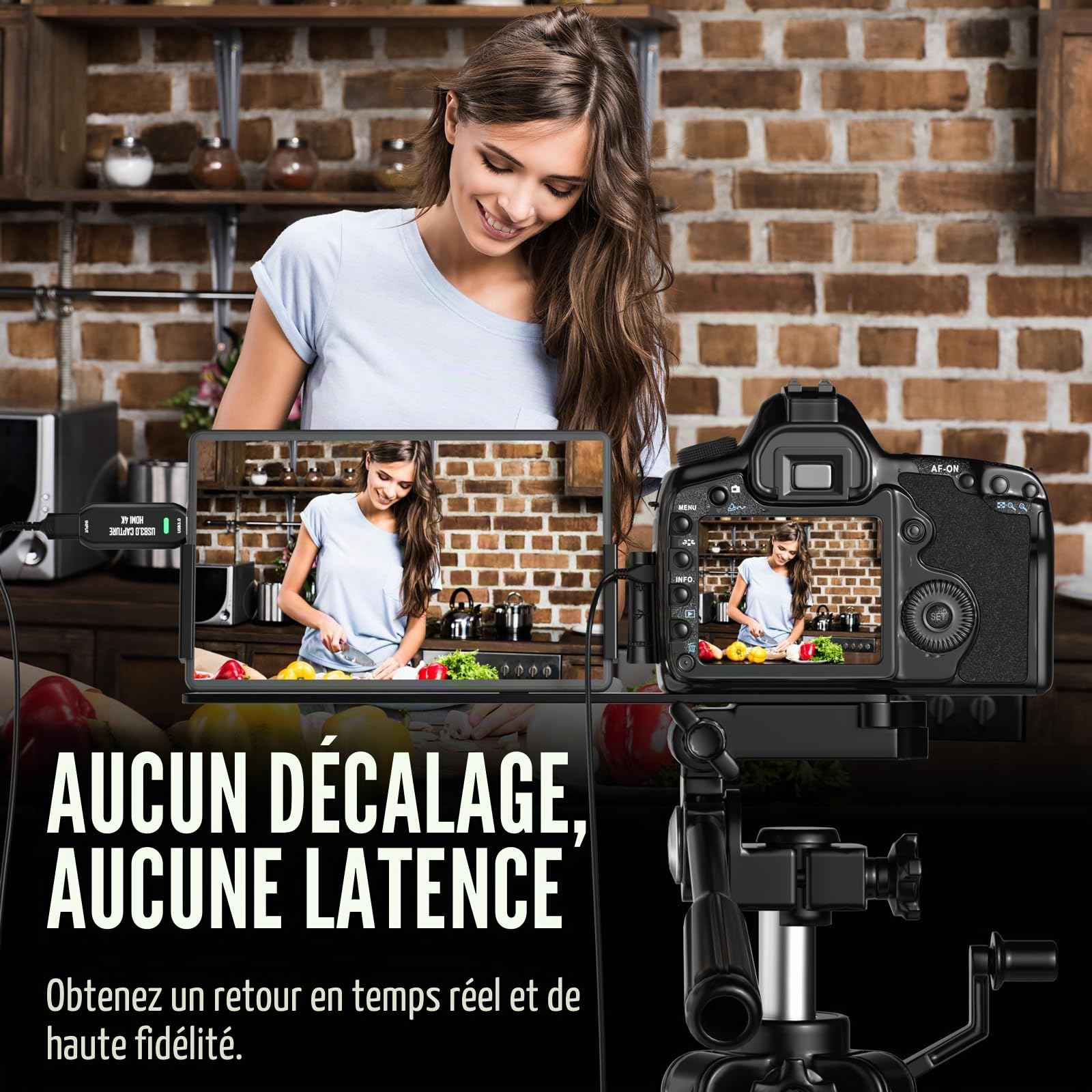 Cam Link 4K Carte de Capture Externe HDMI USB 3.0 pour Appareil Photo Reflex numérique, caméscope, caméra d'action comme Webcam, Flux et Enregistrement en 2K50 ou 1080P 60 FPS, Carte de Capture pour