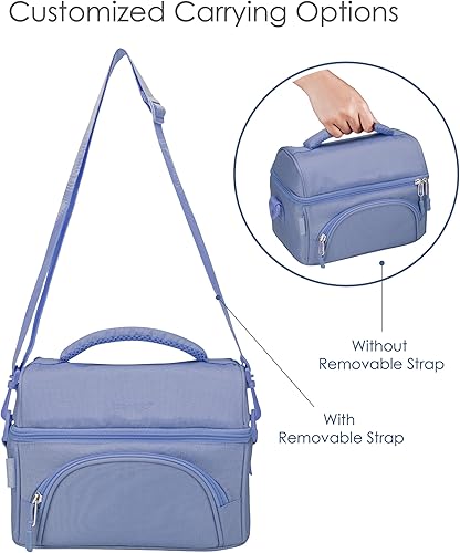 Miniatura 5 de Bentgo Bolsa de almuerzo prémium duradera y aislada, con bolsillo exterior con cremallera, bolsillo interior de malla, correas acolchadas y