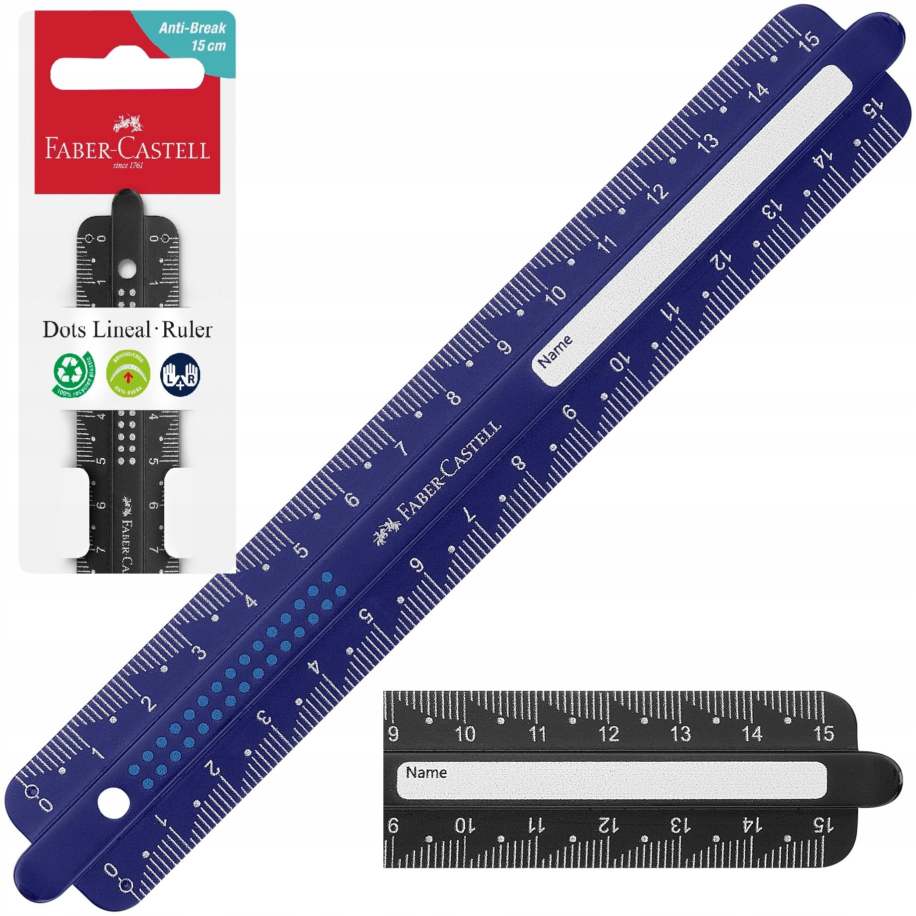 Faber Castell 15 cm Unbreakable Dots Ruler Premium Quality