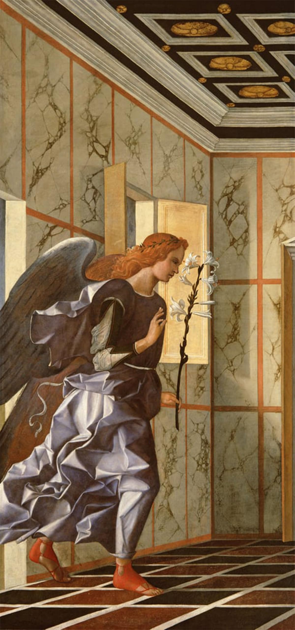 ARTXLXXBN Famous Print Painting Colorful Art Print the Archangel Gabriel From the Annunciation Diptych by famous artist Canvas Art Decorations for Home Decor 60x90cm