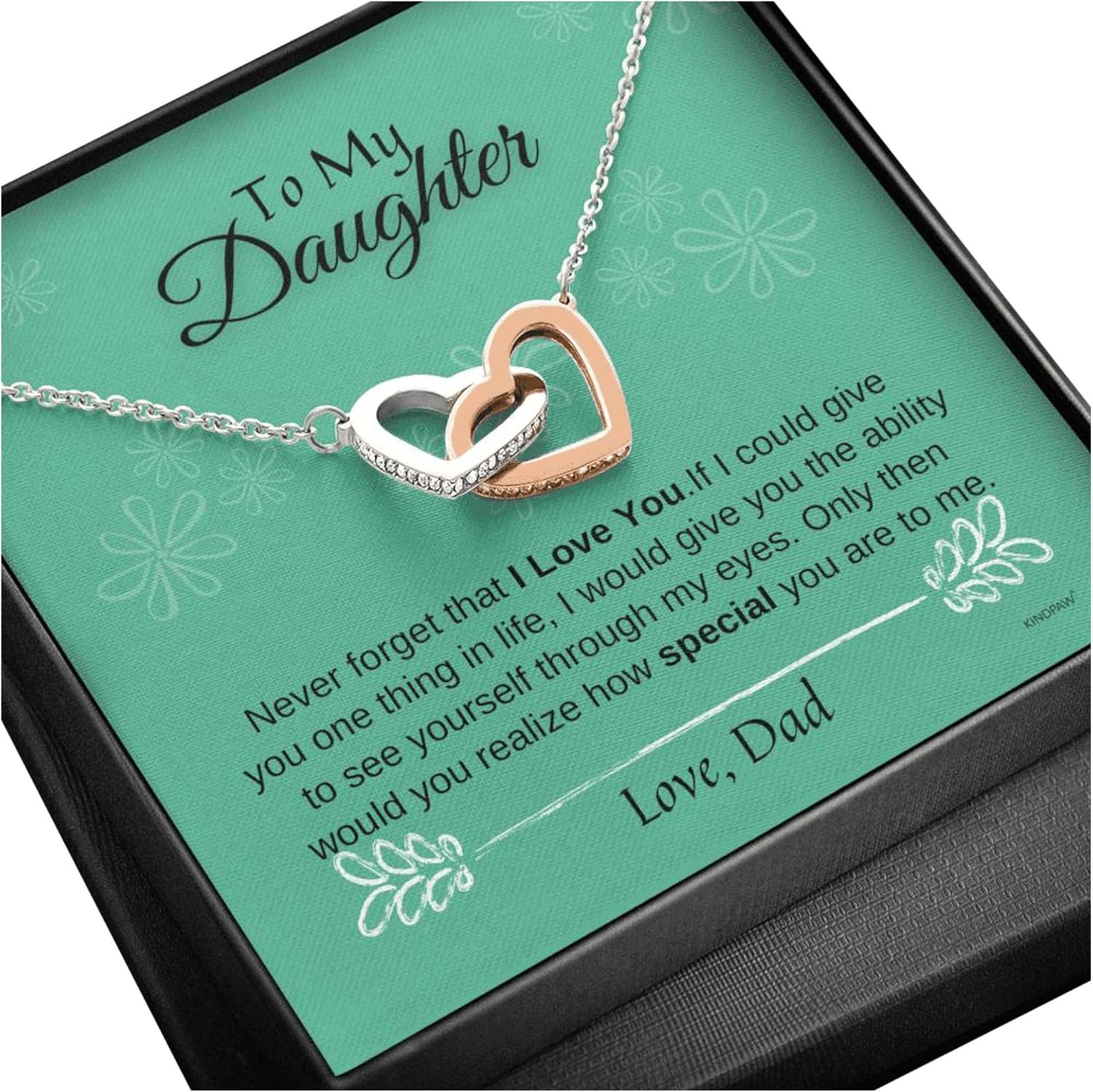 KINDPAW Father Daughter Necklace 
