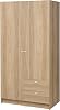 Ikea VILHATTEN wardrobe with 2 doors and 2 drawers, oak effect