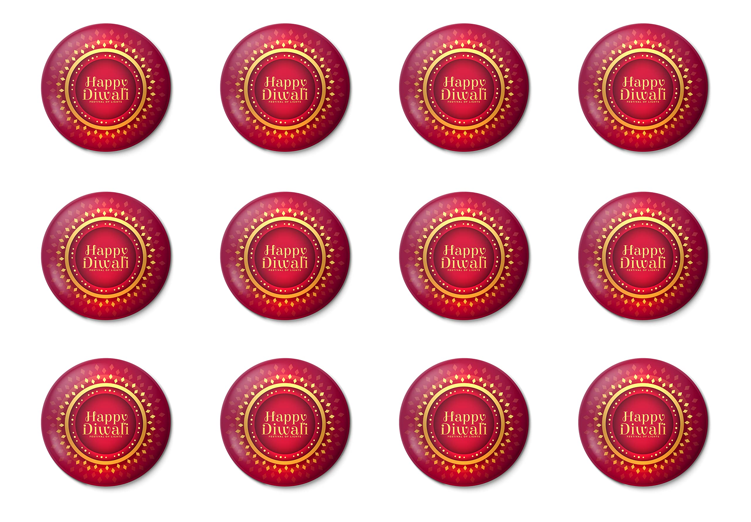 Hubops Diwali badge Round Pin Button Badge for Diwali celebration office school home Events, Gifts Accessories. Happy diwali badge