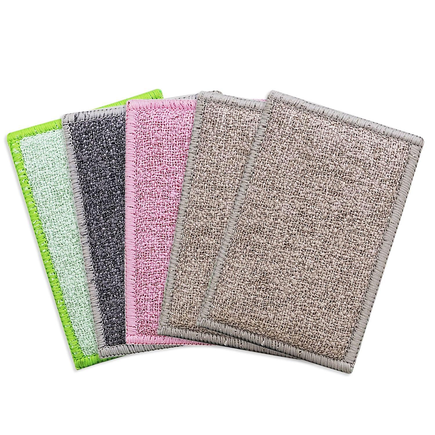 EJUFNS 5 Pieces Of Washable Sponge Cloth, Strong Water Absorption And Decontamination, Kitchen Cleaning Tools, Suitable For Kitchen And Bathroom Countertops.