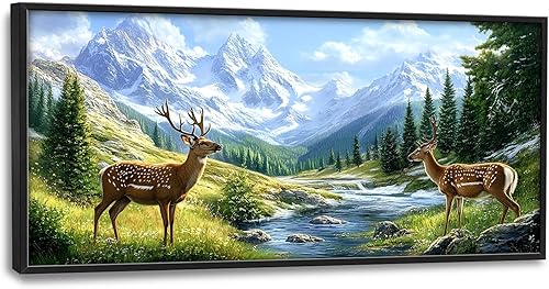 Miniatura 123 de Arte abstracto de pared grande enmarcado para decoración de pared para sala de estar, imágenes abstractas de gran tamaño, pintura moderna extra