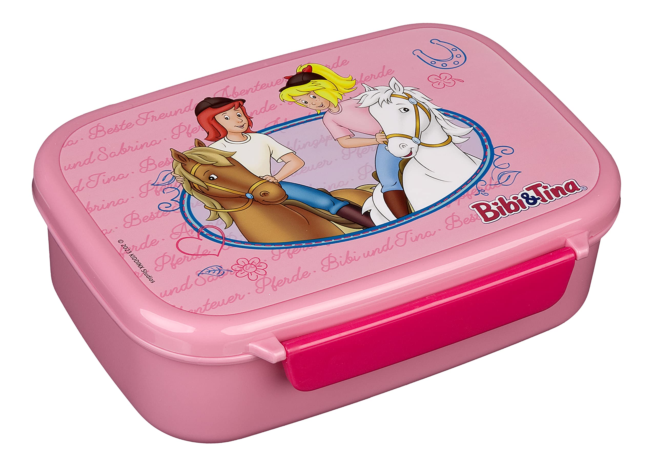 Scooli Bibi & Tina Brotdose Kunststoff mit Einsatz und Verschlussclip Brotzeitdose Lunchbox Geschenk für Kinder