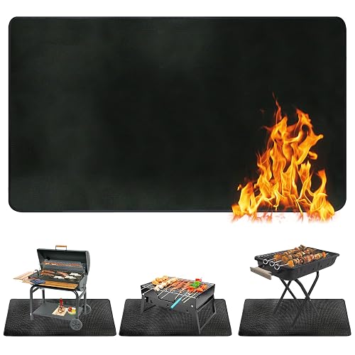 Ogrmar 48 x 30 Inch Under Grill Mats for Outdoor Grill Deck Protector