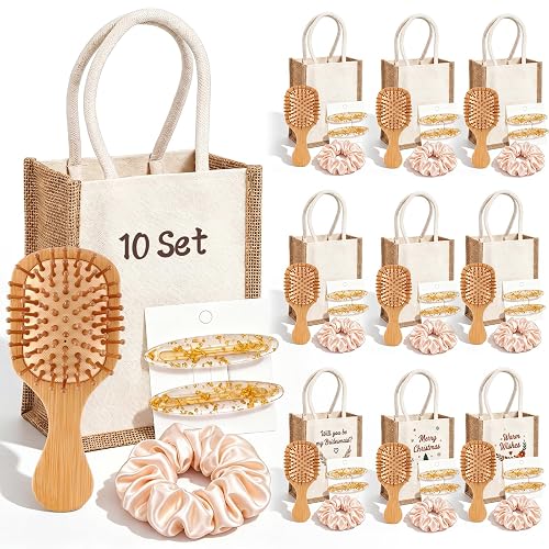 FoldTier 40pcs Mini Burlap Gift Tote Party Favor Set for
