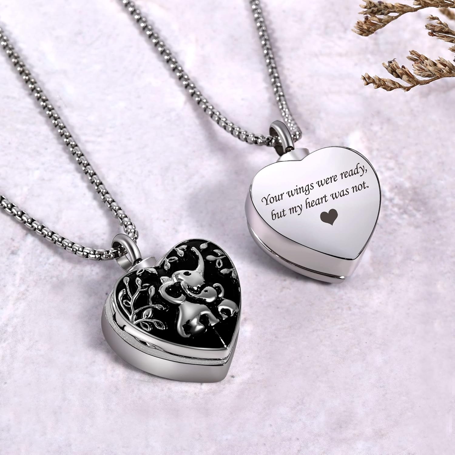 Fanery Sue Urns Necklace for Human Pet Ashes, Customized Photo Pendant Locket,Cremation Jewelry Urn Holder Memorial Keepsake for Women Men