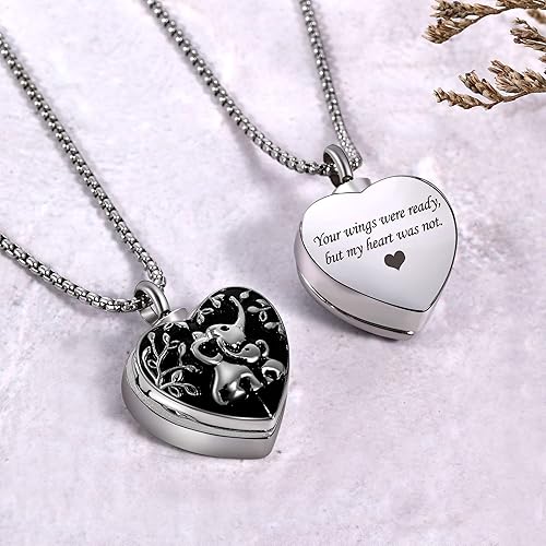 Miniatura 5 de Fanery sue Medallón de urnas personalizadas para recuerdo de cenizas humanas, regalos conmemorativos personalizados para la pérdida de un ser