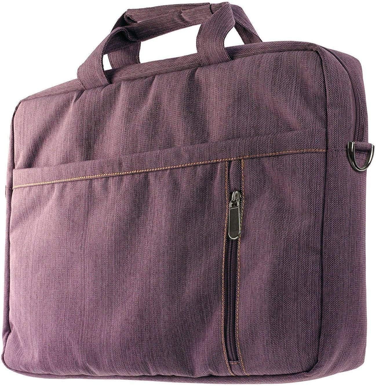 Navitech Purple Sleek Premium Water Resistant Shock Absorbent Carry Bag Case Compatible With Lenovo V145 15.6" Laptop