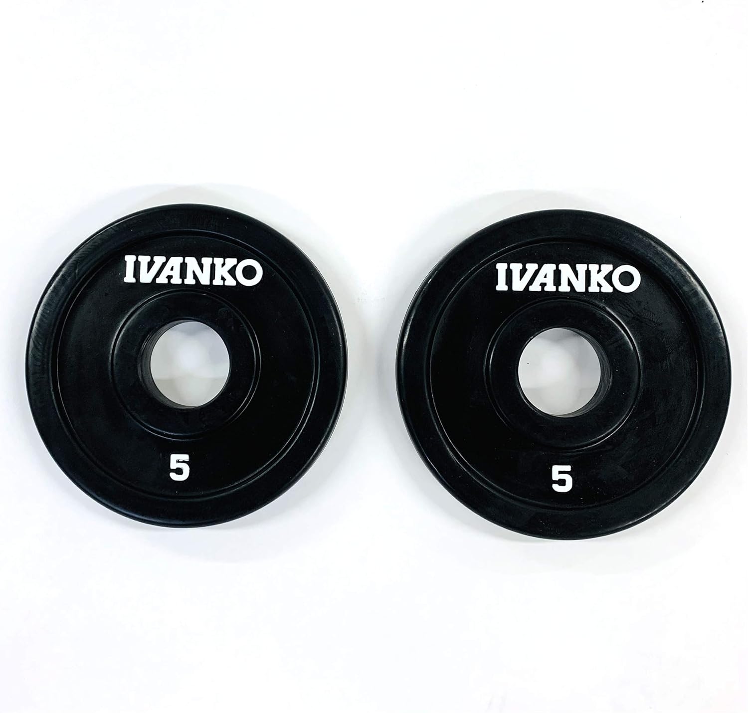 Ivanko ( rubo-5 )ゴムオリンピックプレート、ブラック、5ポンド(ペア)