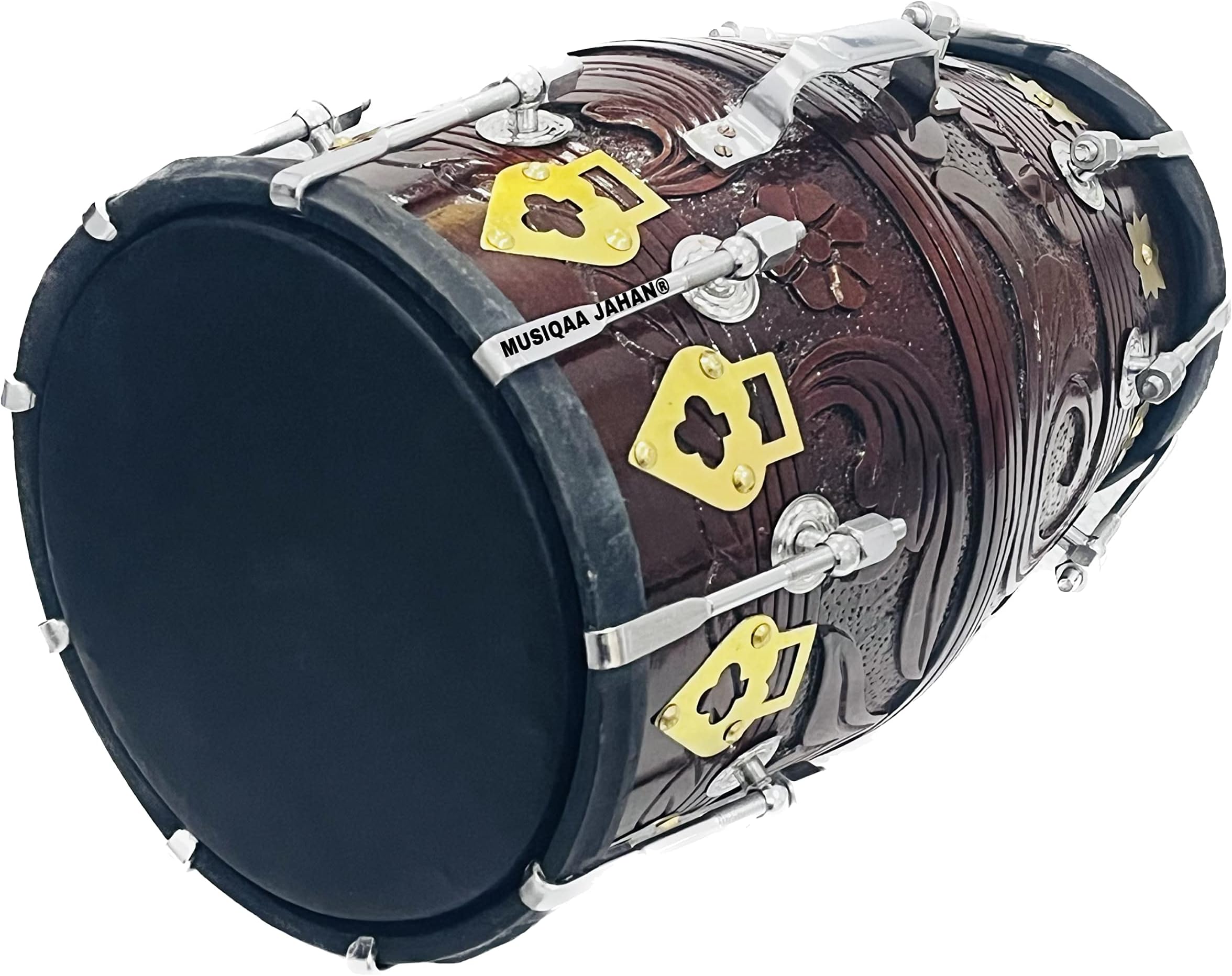 DESIGN HANDMADE SHEESHAM WOOD DHOLAK WITH BAG ALSO